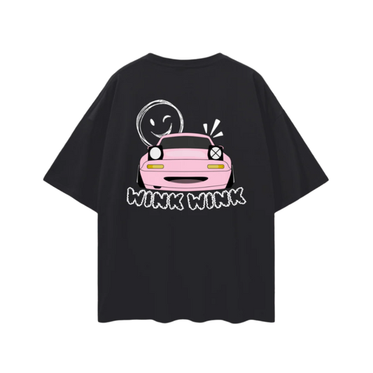 Wink Wink Miata Oversized Tee