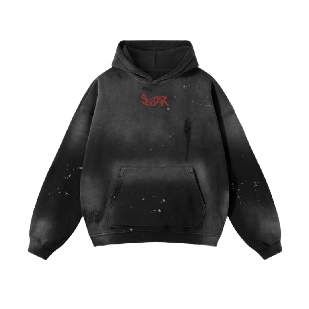 Skulls R34 Vintage Wash Frayed Hoodie