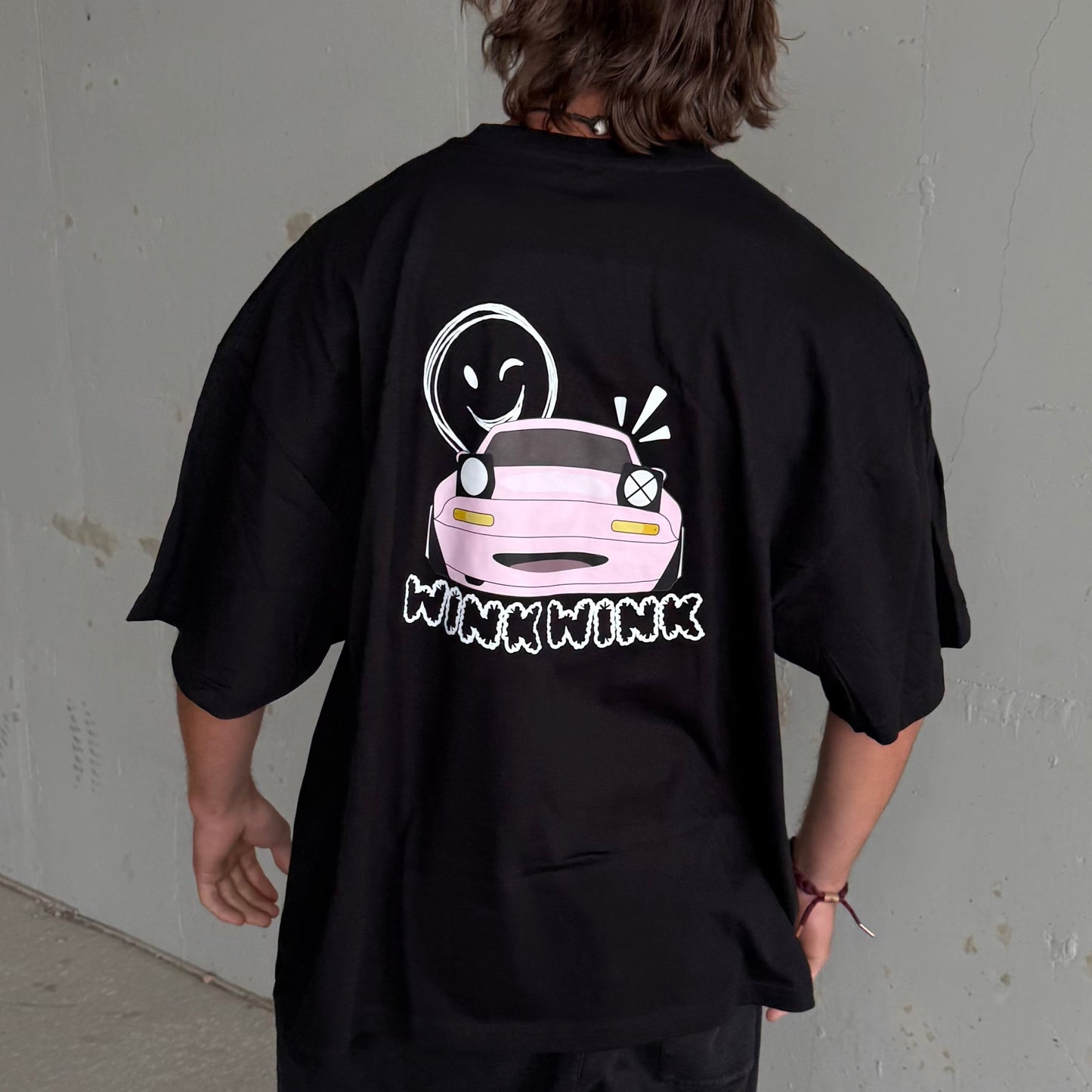 Wink Wink Miata Oversized Tee