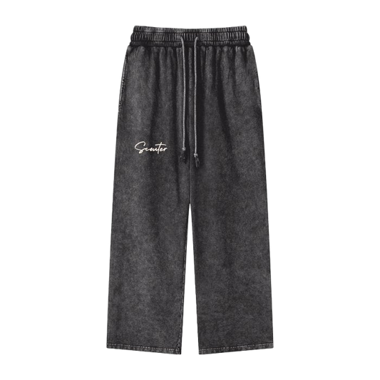 ACID WASH STRAIGHT LEG "SCOUTER" SWEATS