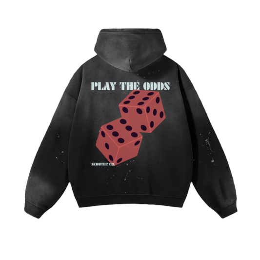 Play The Odds Vintage Wash Frayed Hoodie