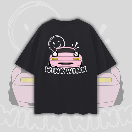 Wink Wink Miata Oversized Tee