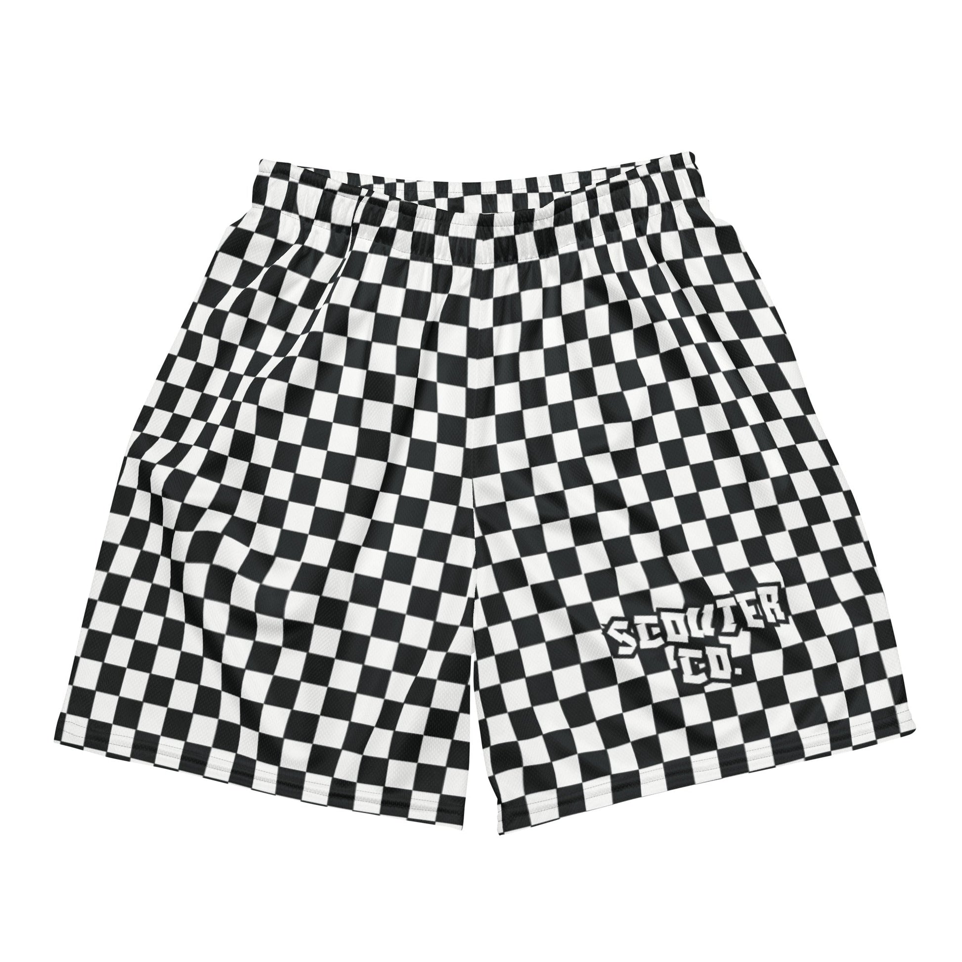 Checkered Scouter Shorts - White - SCOUTER.CO