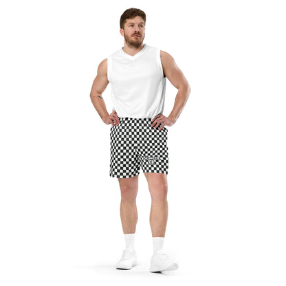 Checkered Scouter Shorts - White - SCOUTER.CO