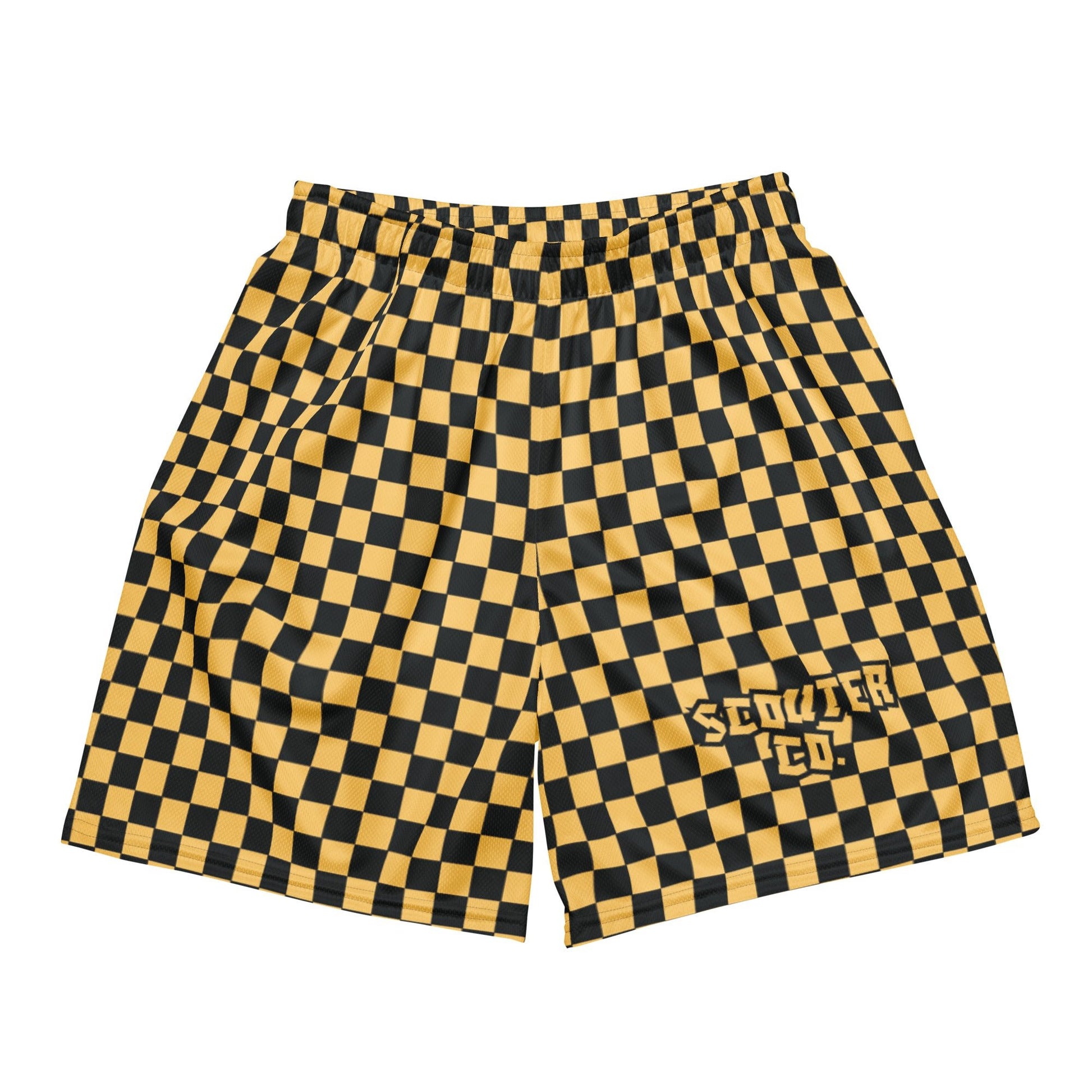 Checkered Scouter Shorts - Yellow - SCOUTER.CO