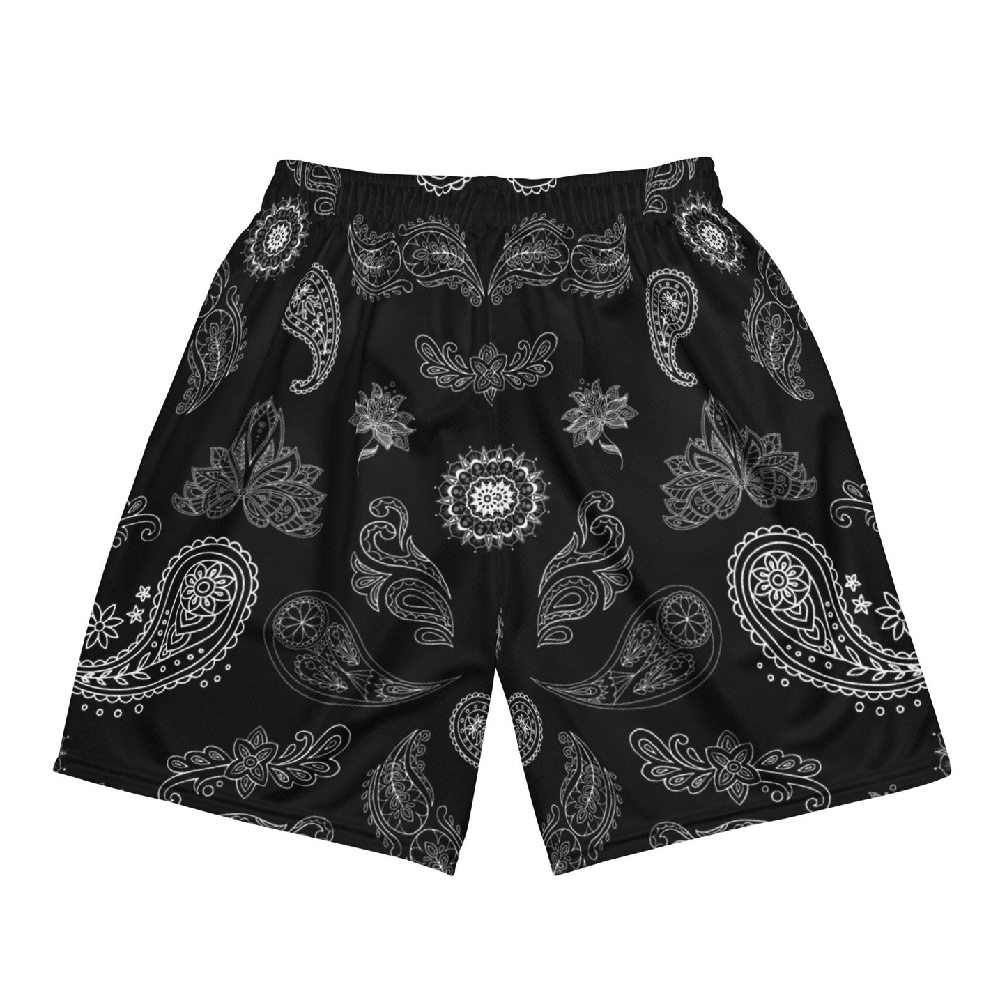 Honeycomb Mesh Bandana Shorts - Black / White - SCOUTER.CO