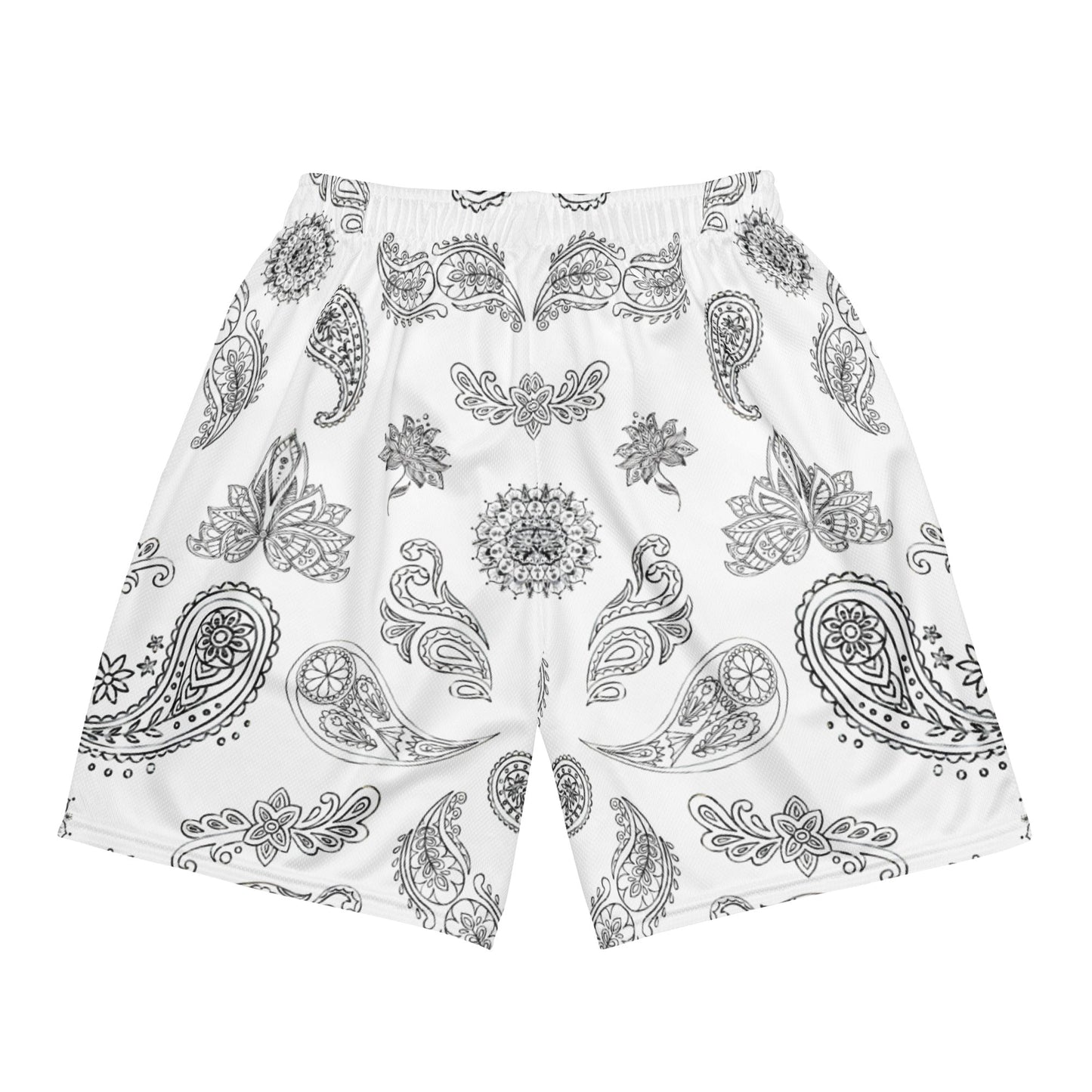 Honeycomb Mesh Bandana Shorts - White / Black - SCOUTER.CO