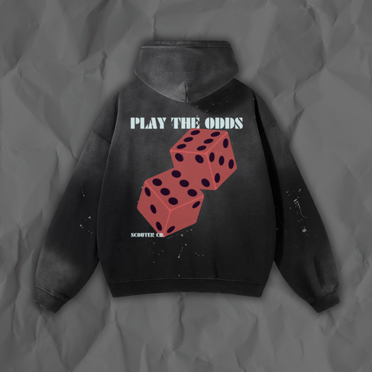 Play The Odds Vintage Wash Frayed Hoodie