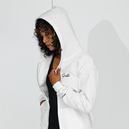 Signature "Scouter" Zip - Up Hoodie - White - SCOUTER.CO