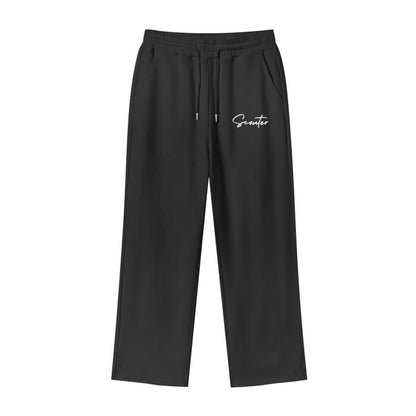 STRAIGHT LEG "SCOUTER" SWEATS / BLACK - SCOUTER.CO