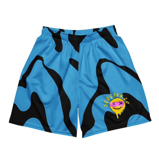 Trippy Smiley Shorts - BLUE - SCOUTER.CO