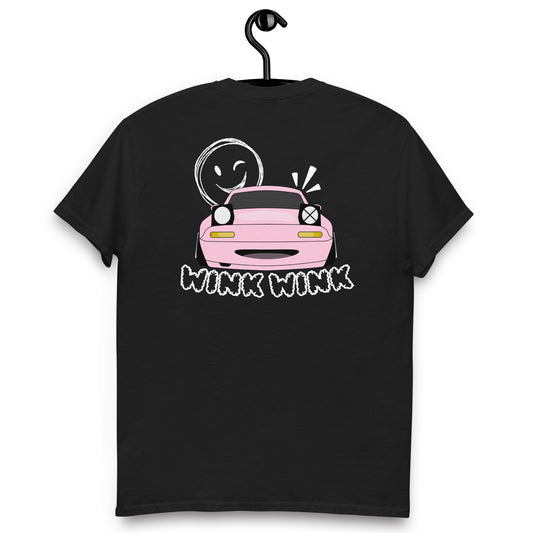 "Wink Wink" Pink Miata T-Shirt - SCOUTER.CO