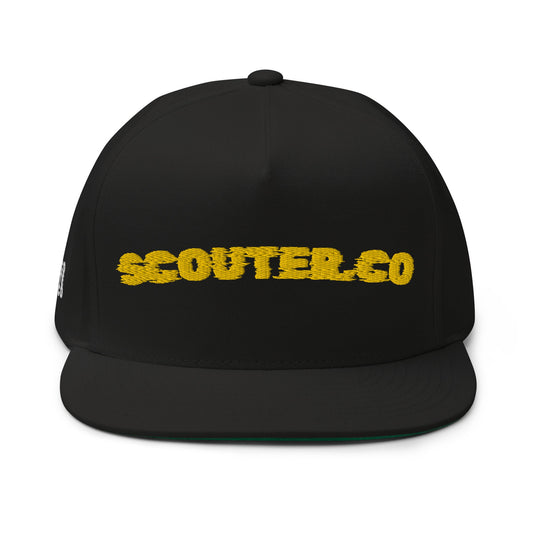 Yellow SCOUTER.CO Flat Bill Hat - SCOUTER.CO